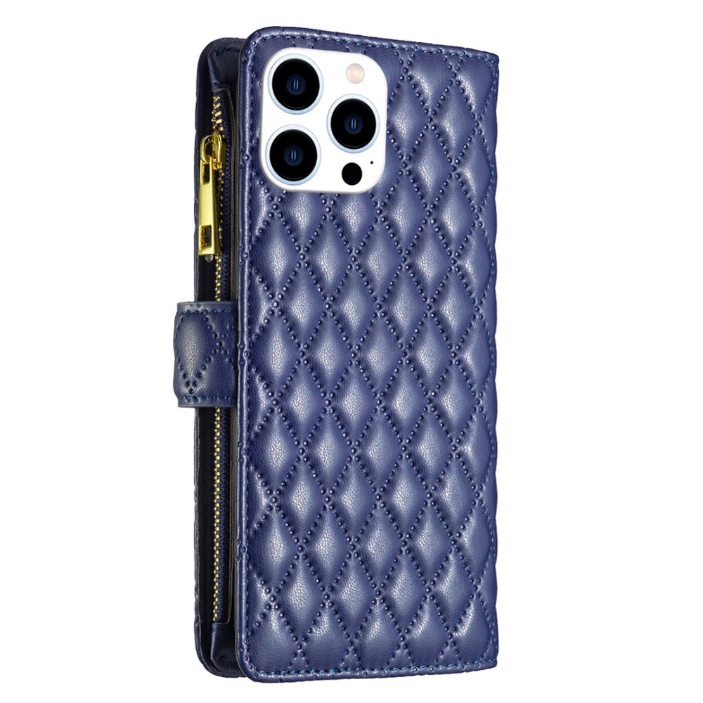  iPhone 16 Pro Fodral Diamond Multifunktionell Blå