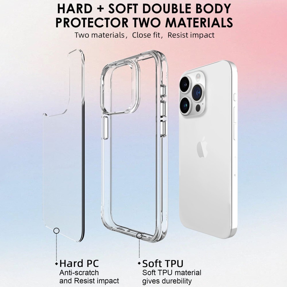  iPhone 16 Pro Skal TPU Transparent
