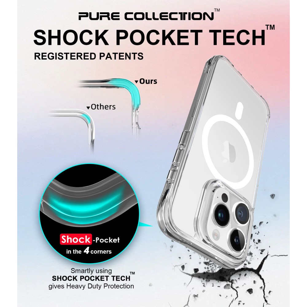  iPhone 16 Pro Skal MagSafe Transparent