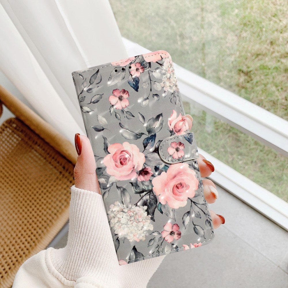  iPhone 16 Pro Fodral Rosa Blommor