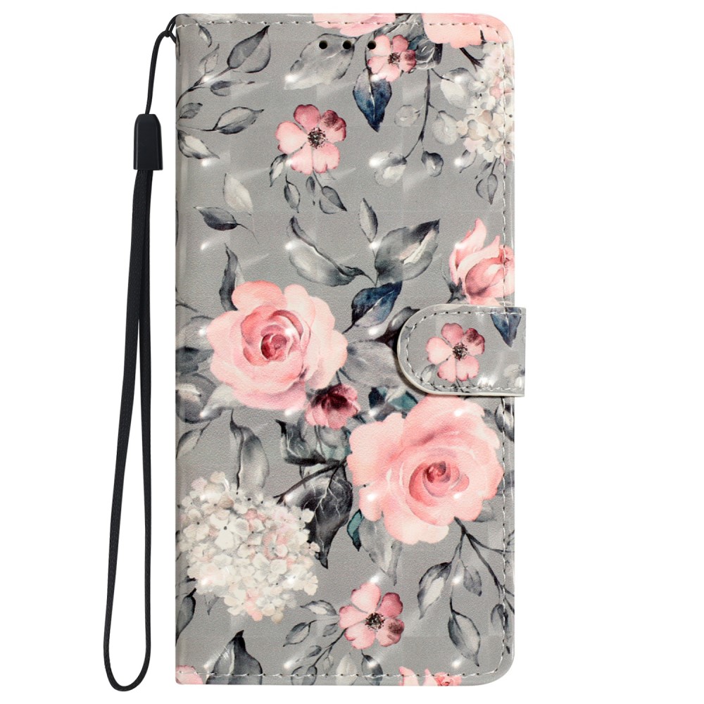  iPhone 16 Pro Fodral Rosa Blommor