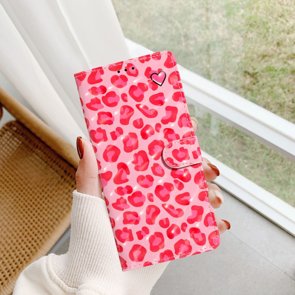  iPhone 16 Pro Fodral Rosa Leopard Mönster