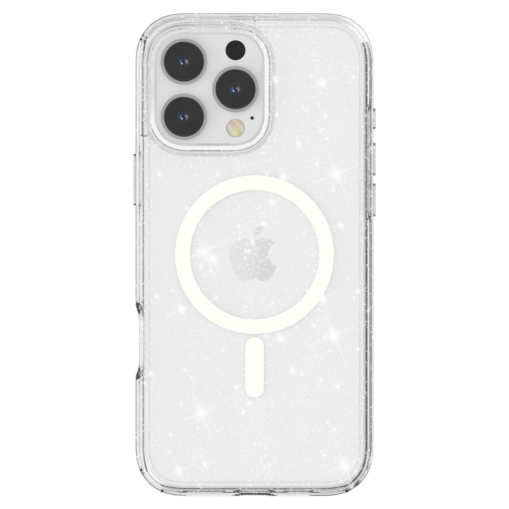  iPhone 16 Pro Skal MagSafe Glitter Transparent