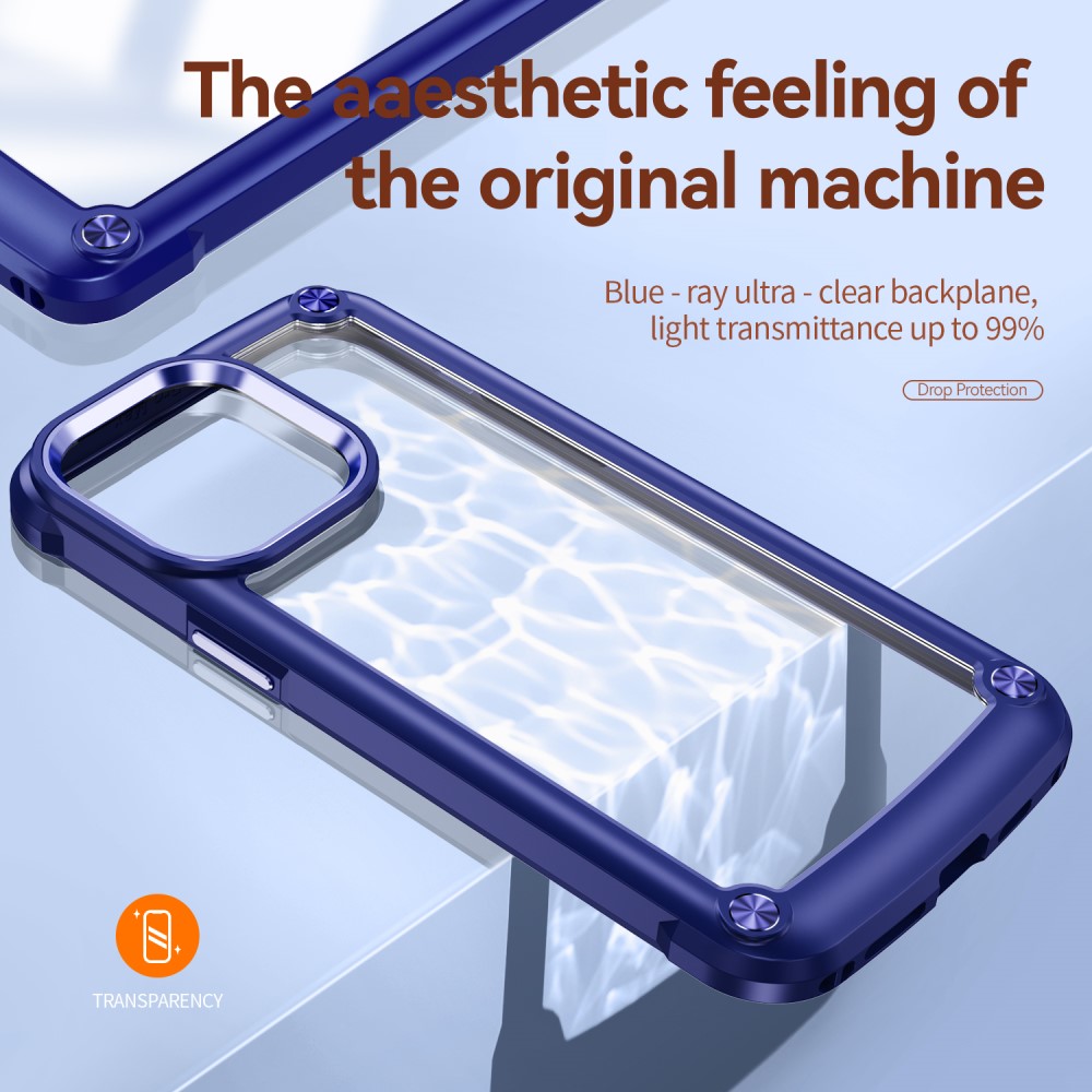  iPhone 16 Pro Skal Shockproof Hybrid Armor Blå