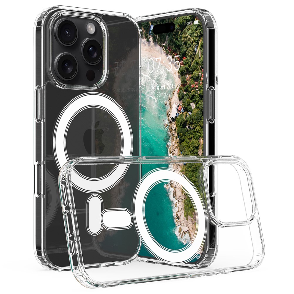  iPhone 16 Pro Skal MagSafe Akryl/TPU Transparent