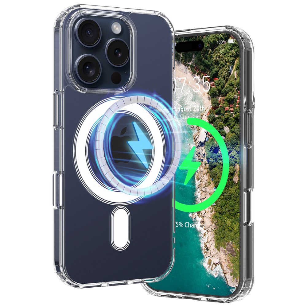  iPhone 16 Pro Skal MagSafe Akryl/TPU Transparent