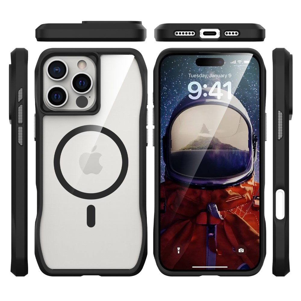  iPhone 16 Pro Skal MagSafe Shockproof Hybrid Svart
