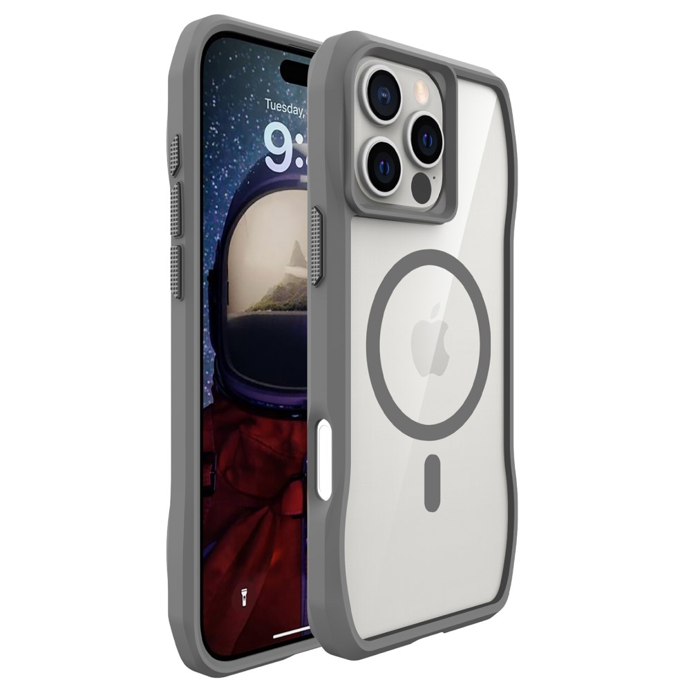  iPhone 16 Pro Skal MagSafe Shockproof Hybrid Grå
