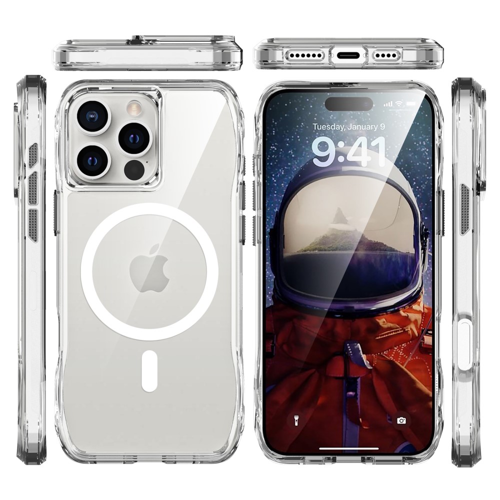  iPhone 16 Pro Skal MagSafe Shockproof Hybrid Transparent