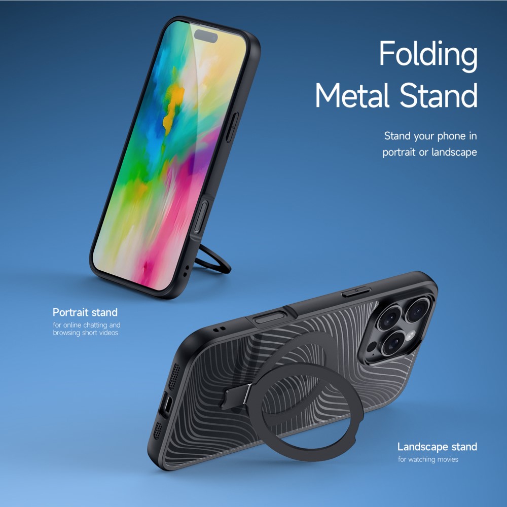 DUX DUCIS DUX DUCIS iPhone 16 Pro Skal MagSafe Aimo Series Kickstand Svart