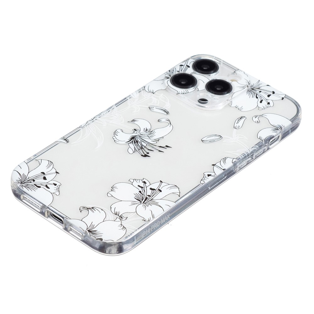  iPhone 16 Pro Skal TPU Vita Blommor