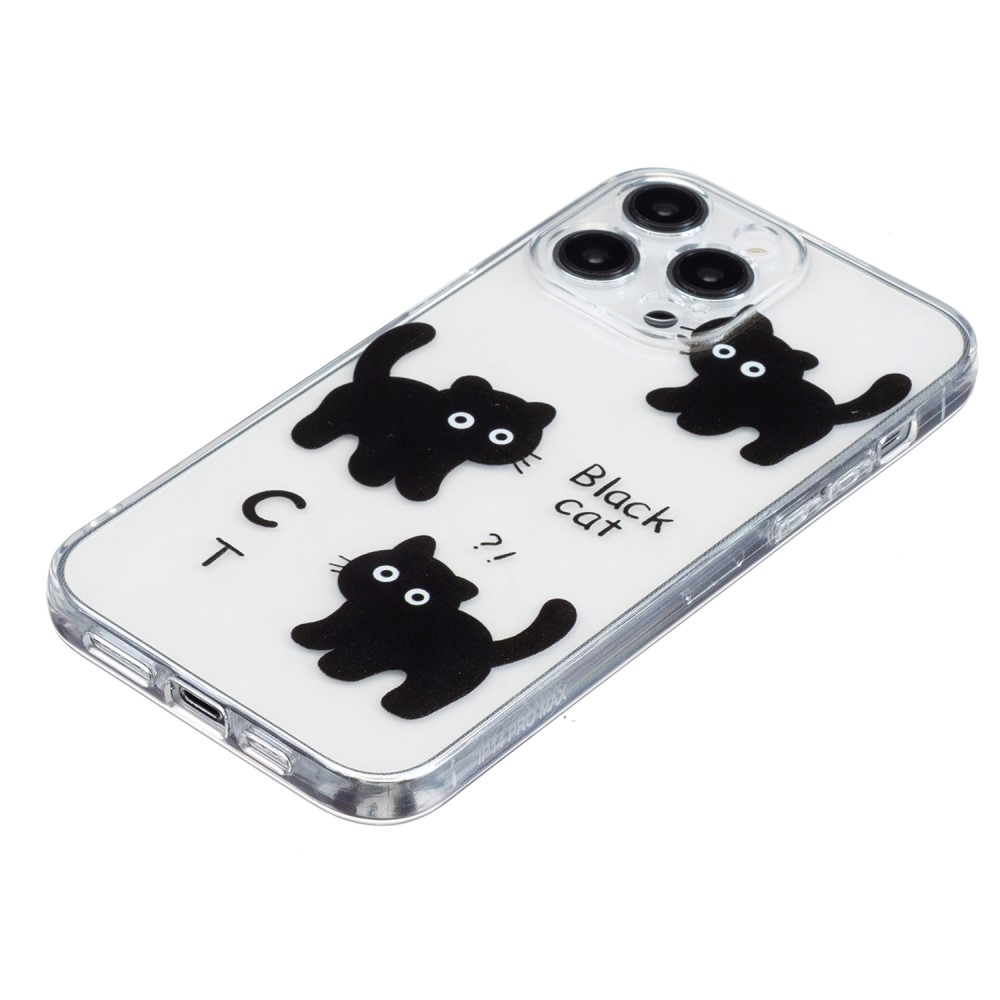  iPhone 16 Pro Skal TPU Svarta Katter