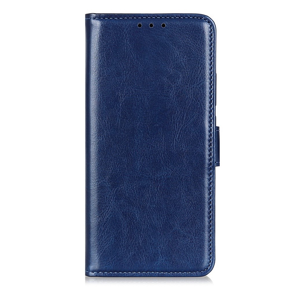  iPhone 16 Pro Fodral Läder Crazy Horse Blå
