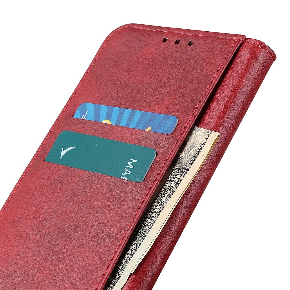  iPhone 16 Pro Fodral Flip Läder Röd