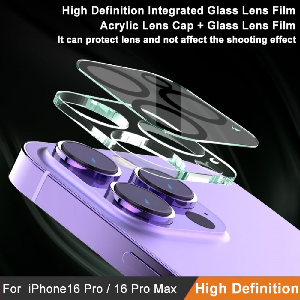 IMAK IMAK iPhone 16 Pro/16 Pro Max Linsskydd Härdat Glas