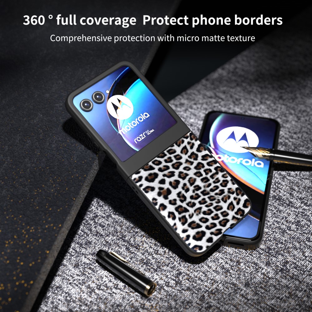  Motorola Razr 60 / 50 5G Mobilskal Leopard Mönster
