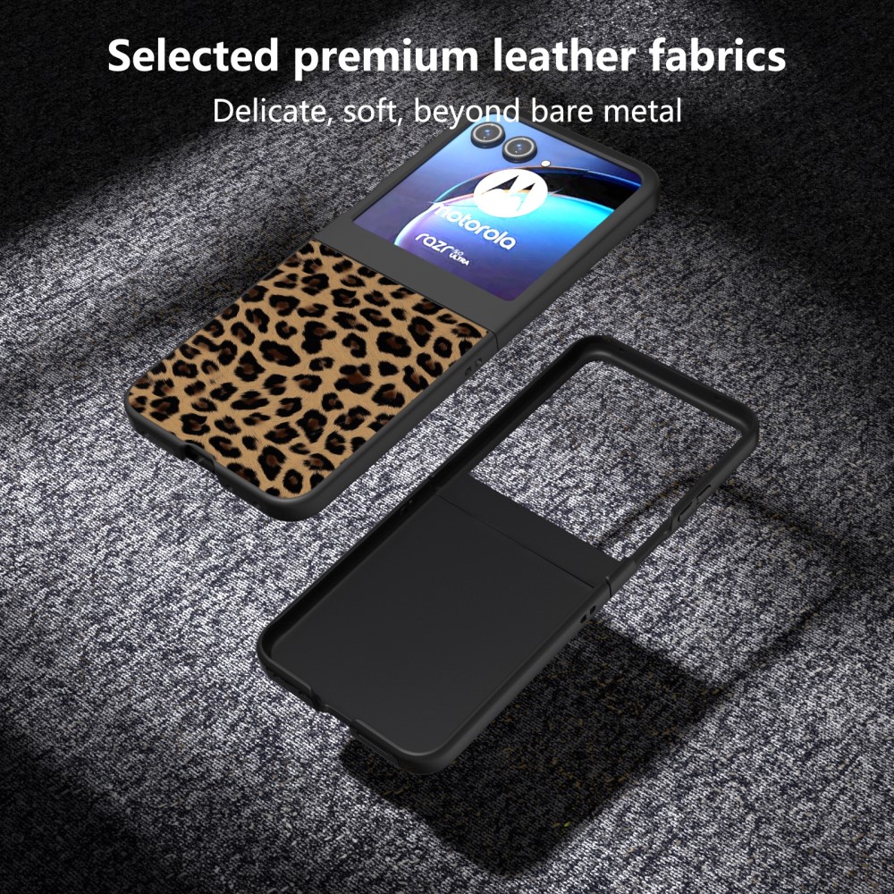  Motorola Razr 60 / 50 5G Mobilskal Leopard Mönster