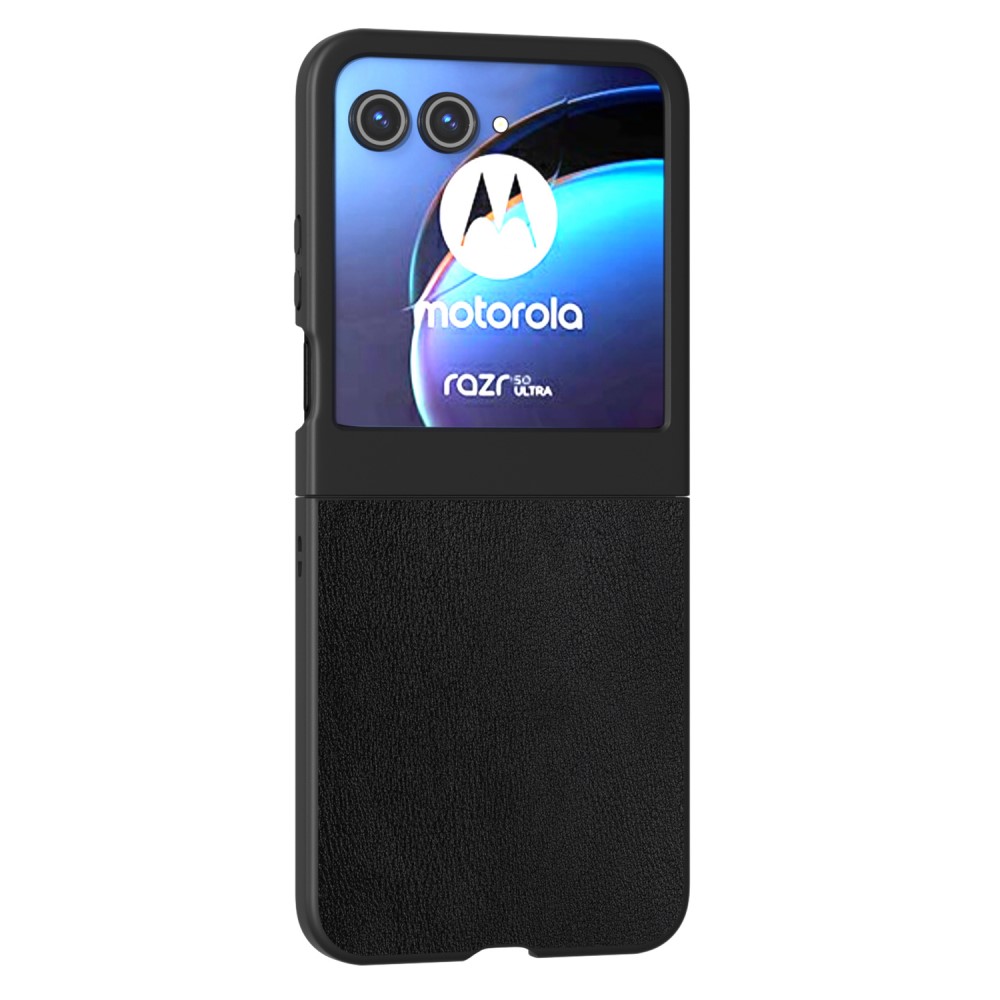  Motorola Razr 60 / 50 5G Mobilskal Läder Svart