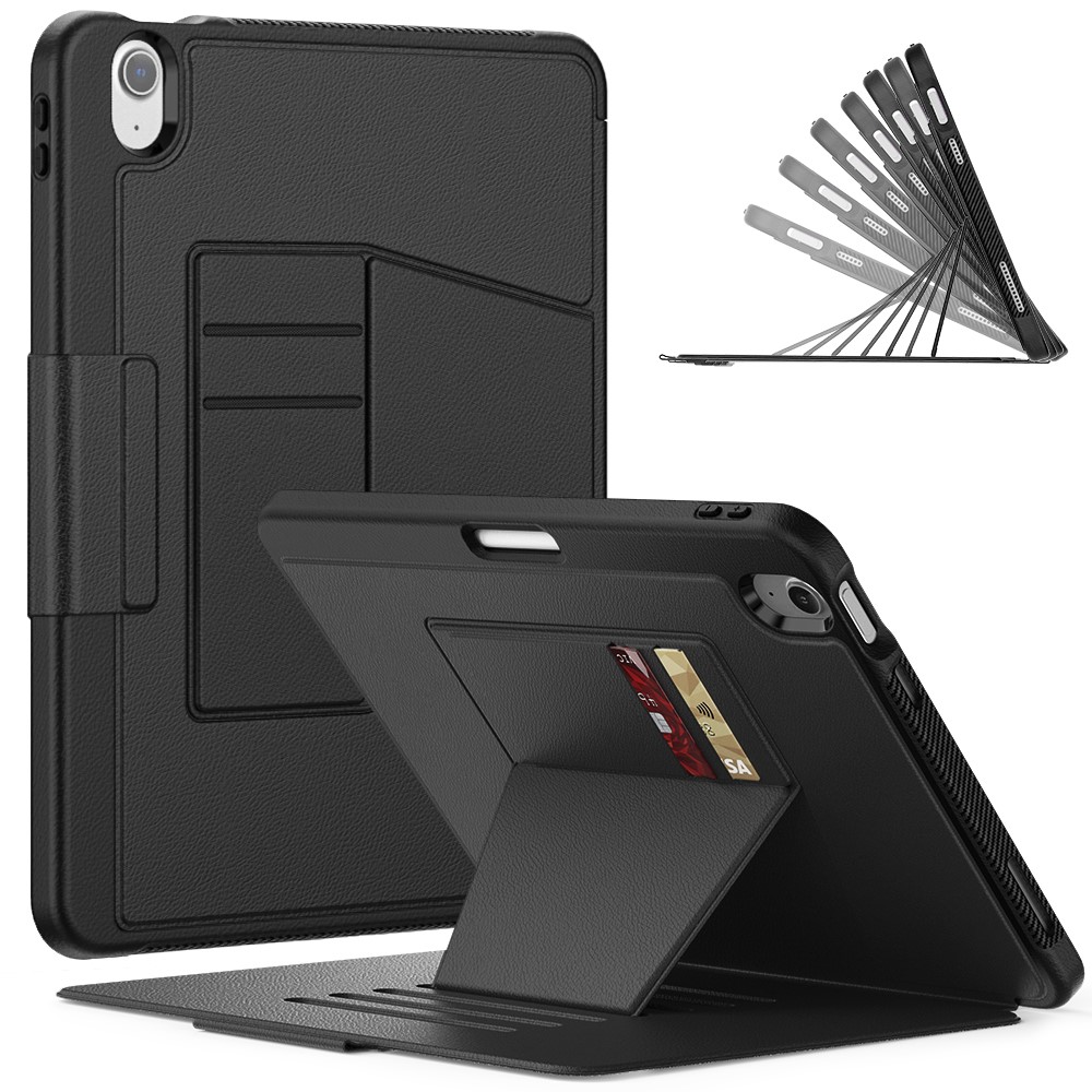  iPad Air 11 2026-2024 Fodral Läder Kickstand Korthållare