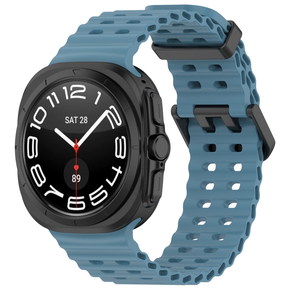  Galaxy Watch Ultra (2025) / 47 mm Armband Wave Design Blå