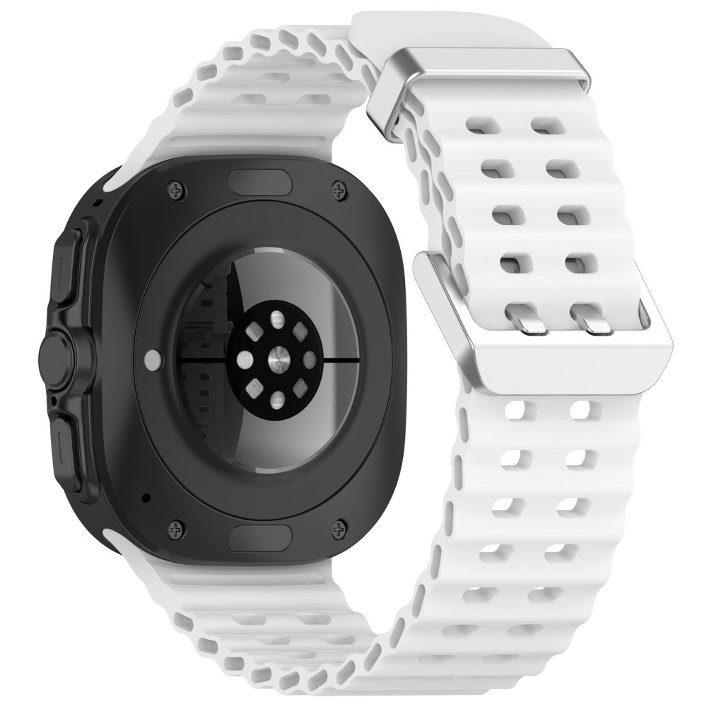  Galaxy Watch Ultra (2025) / 47 mm Armband Wave Design Vit