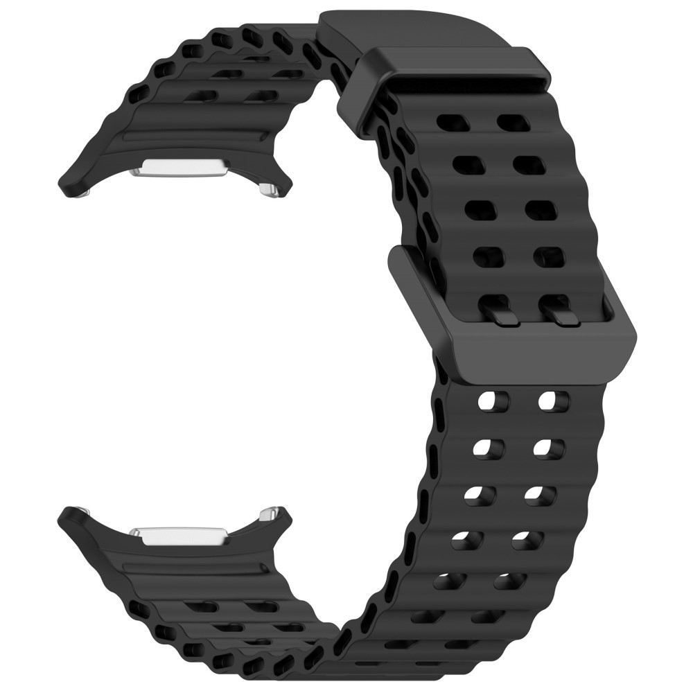  Galaxy Watch Ultra (2025) / 47 mm Armband Wave Design Svart