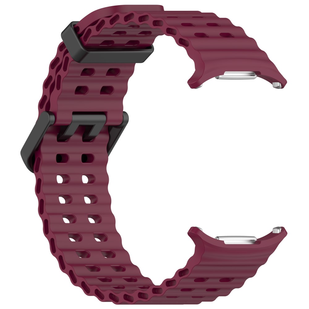  Galaxy Watch Ultra (2025) / 47 mm Armband Wave Design Vinröd