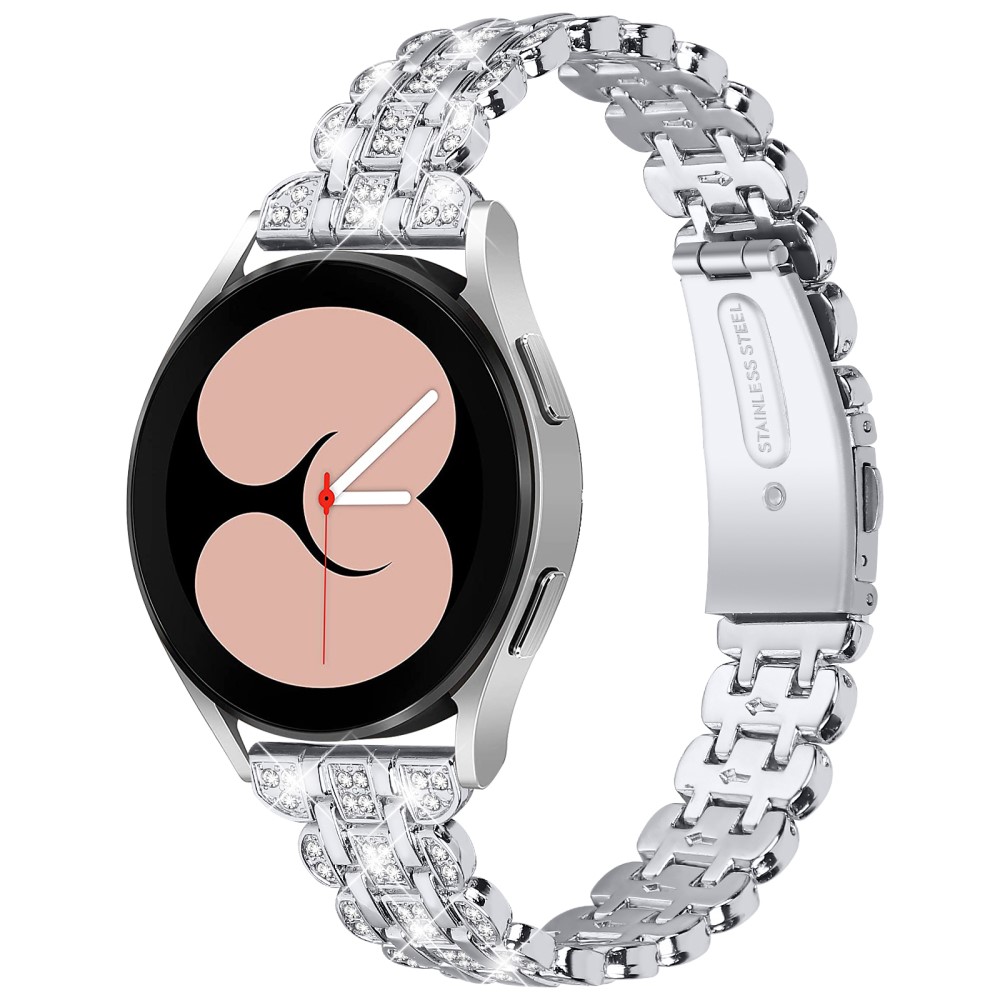  Galaxy Watch FE 40 mm Armband Metall Bling Silver