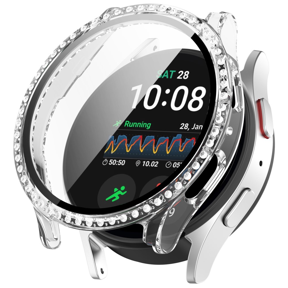  Galaxy Watch 7 40 mm Skal Med Skärmskydd Strass Transparent