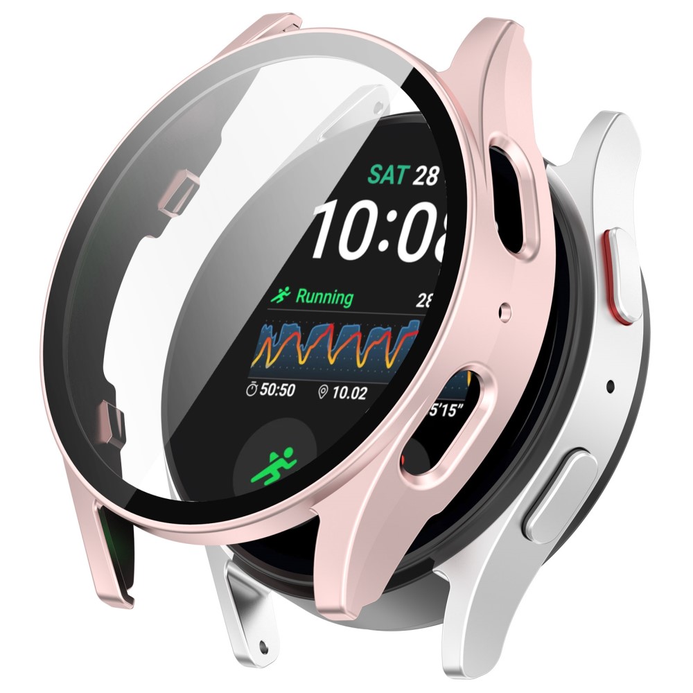  Galaxy Watch 7 44 mm Skal Med Skärmskydd Matt Rosa