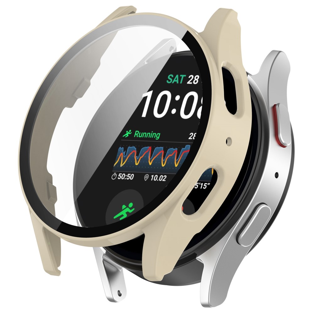 Galaxy Watch 7 40 mm Skal Med Skärmskydd Beige