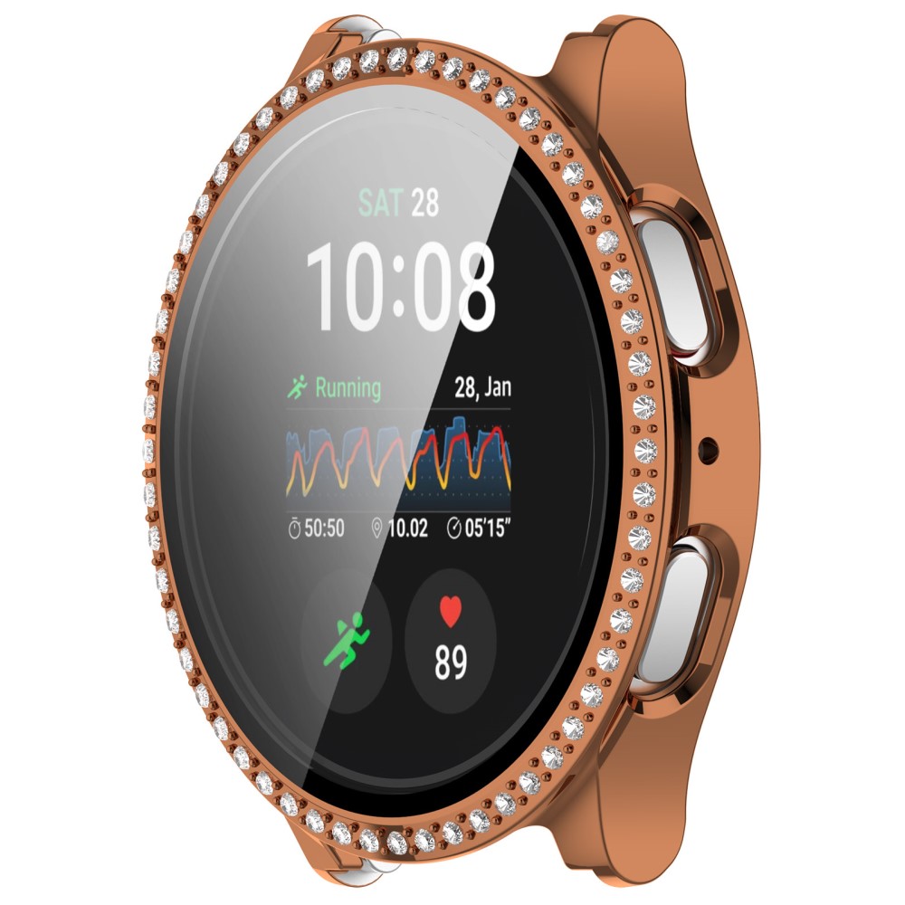  Galaxy Watch 7 44 mm Skal Med Skärmskydd Strass Roséguld