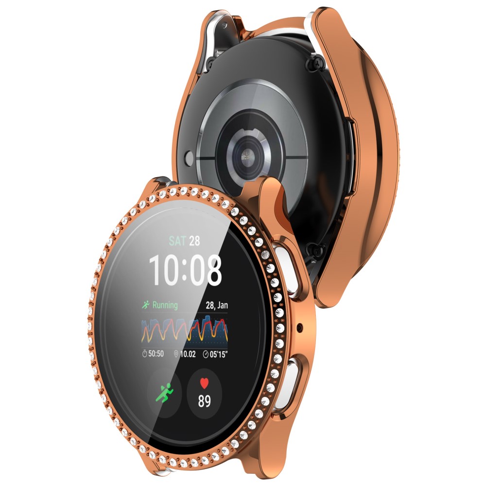  Galaxy Watch 7 44 mm Skal Med Skärmskydd Strass Roséguld