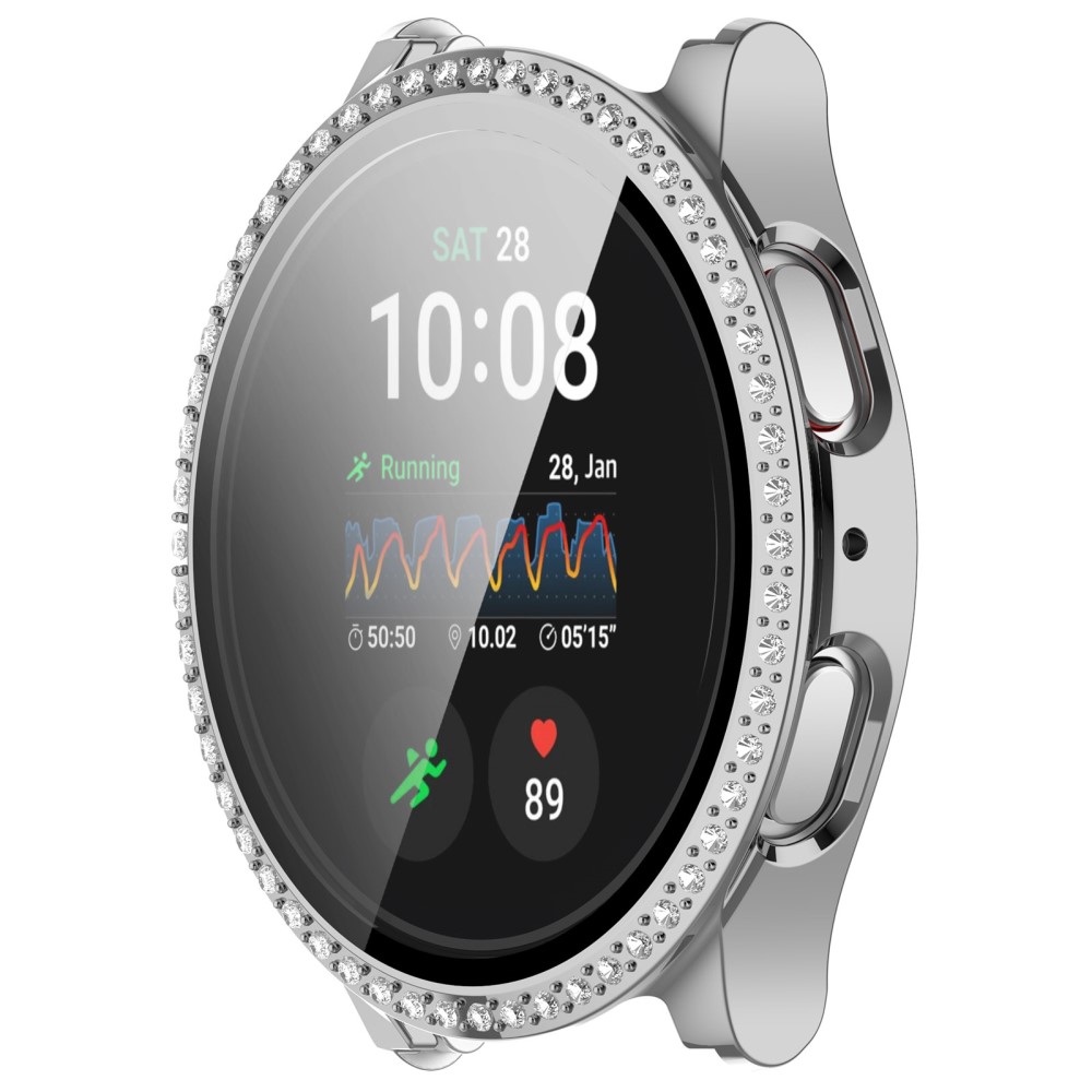  Galaxy Watch 7 44 mm Skal Med Skärmskydd Strass Silver