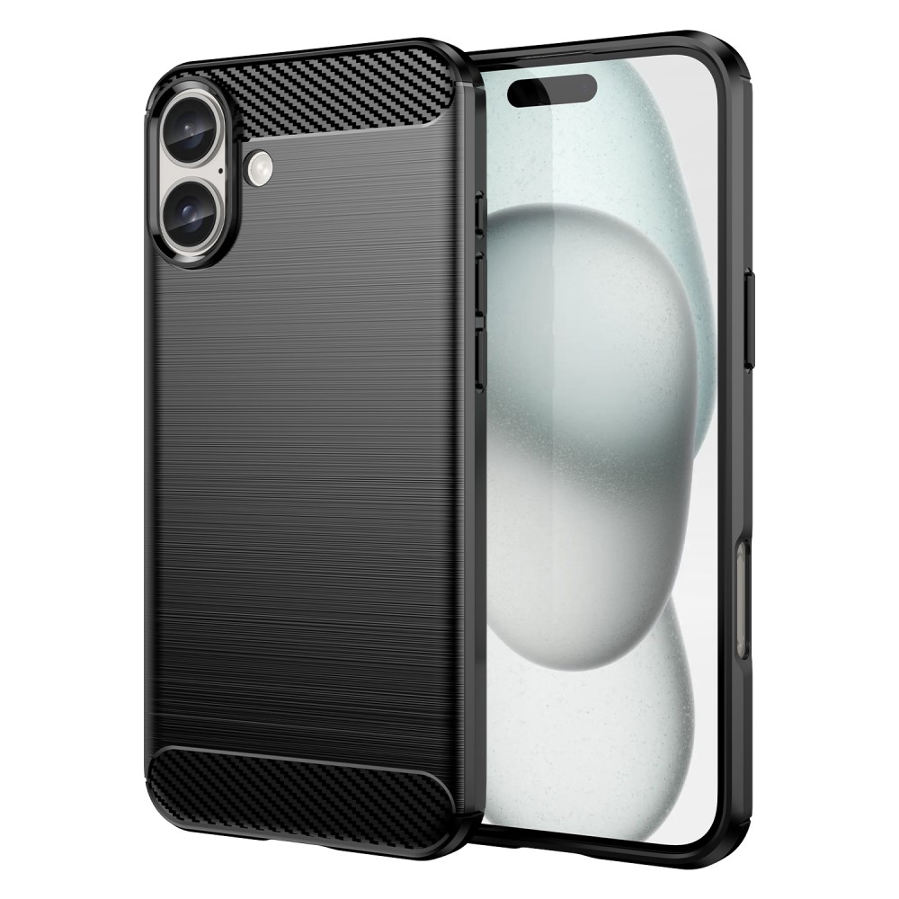  iPhone 16 Plus Skal Borstad Stål Svart
