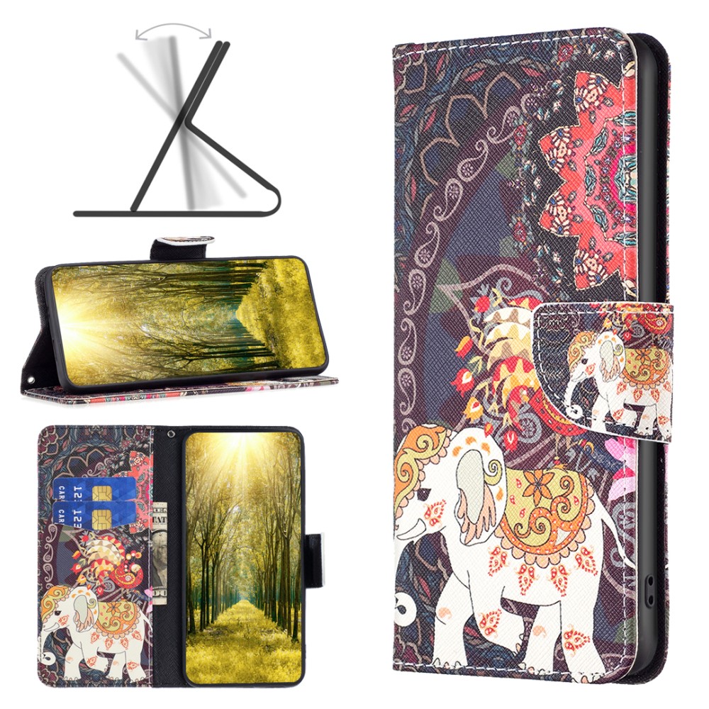  iPhone 16 Plus Fodral Med Tryck Mandala Elefant