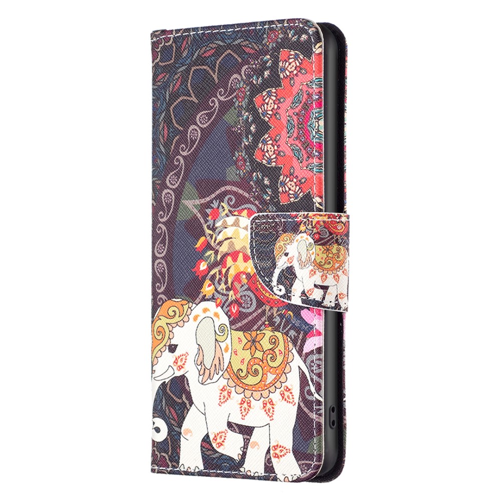  iPhone 16 Plus Fodral Med Tryck Mandala Elefant