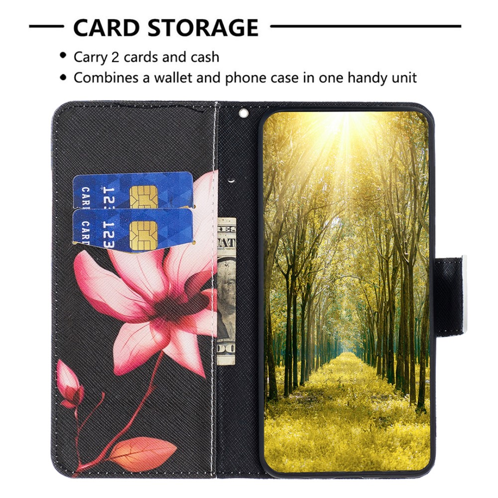  iPhone 16 Plus Fodral Med Tryck Rosa Blomma