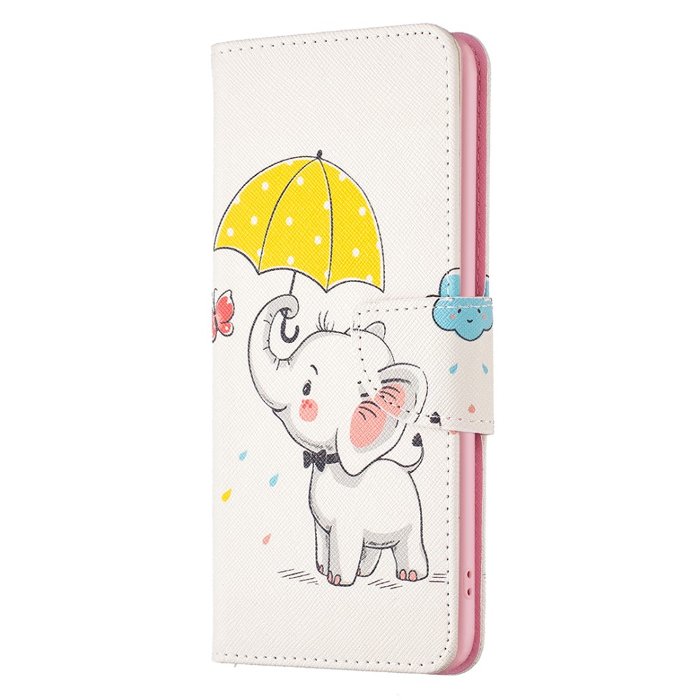  iPhone 16 Plus Fodral Med Tryck Baby Elefant Vit