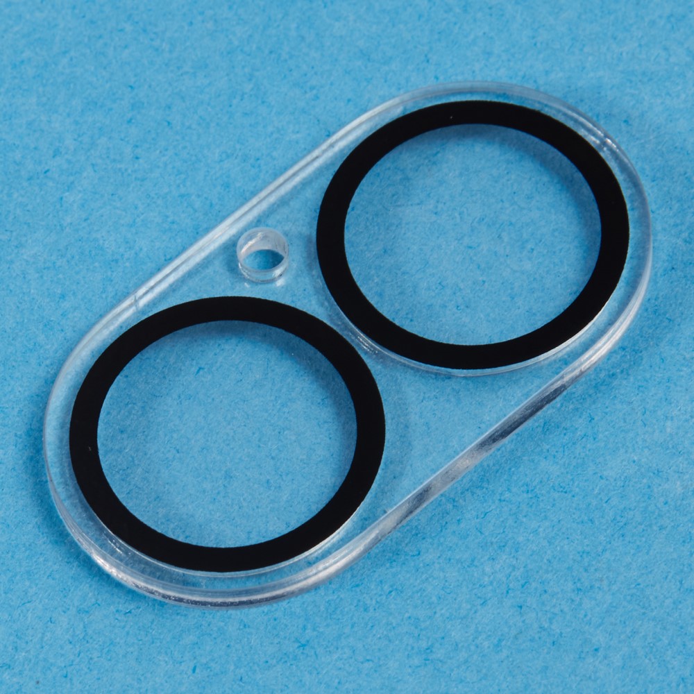  iPhone 16 Plus/16 Linsskydd Härdat Glas Black Rings