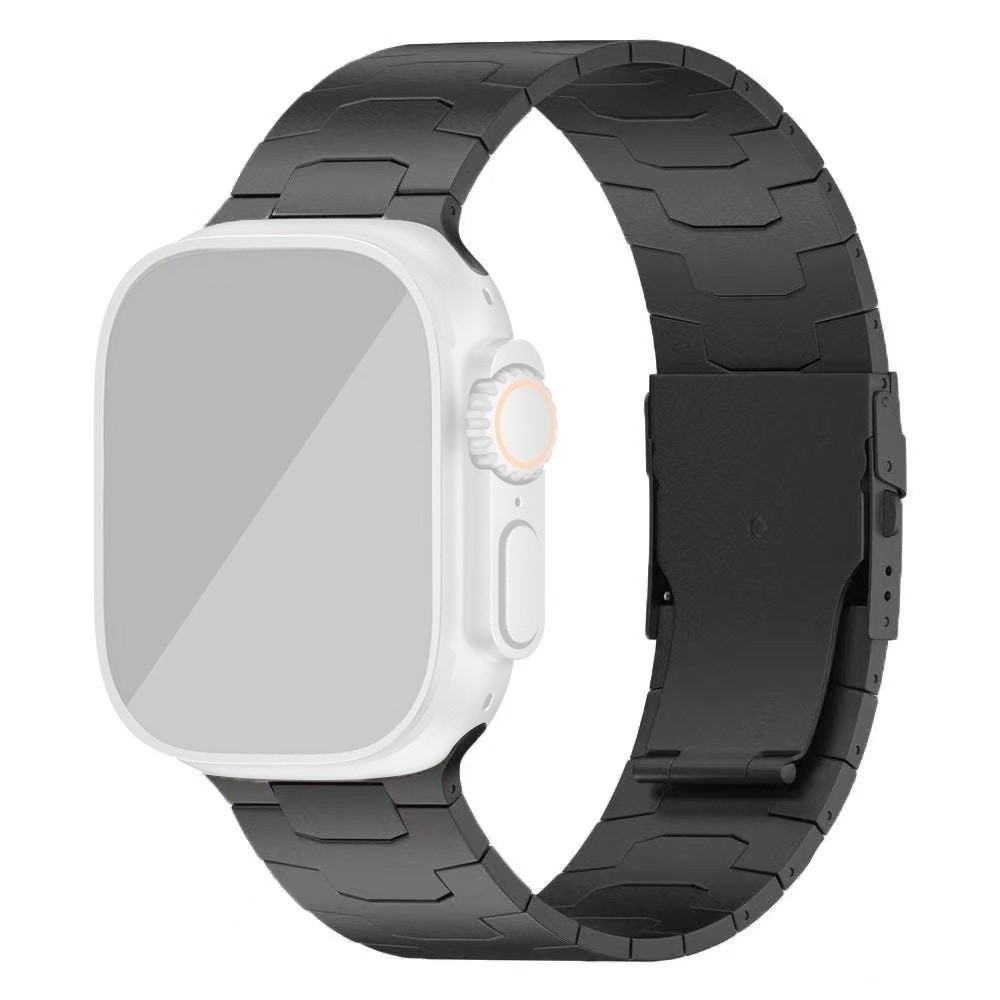  Apple Watch 42/44/45/46/49 mm Klockarmband Metall Svart