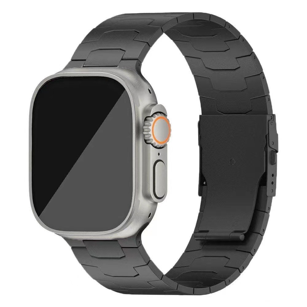  Apple Watch 42/44/45/46/49 mm Klockarmband Metall Svart
