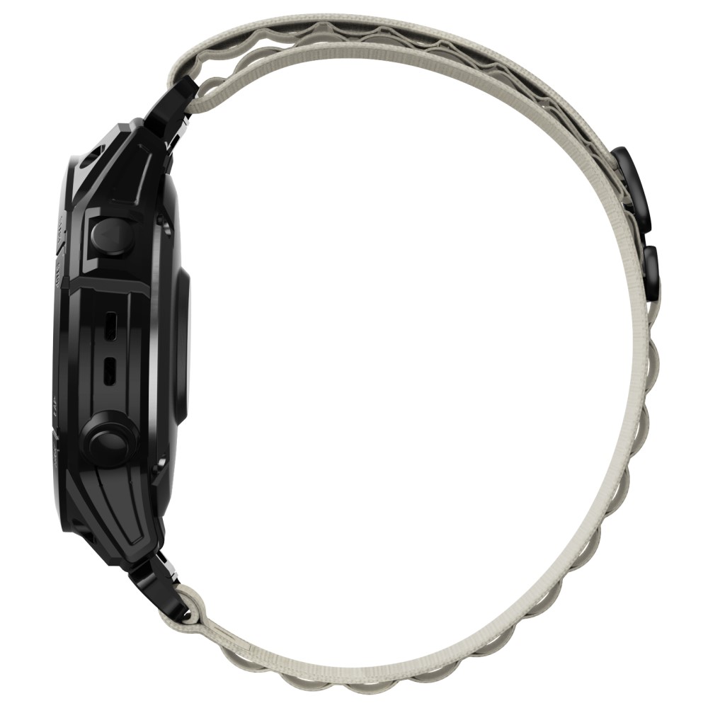  Klockarmband 26 mm Justerbart Nylon Vit