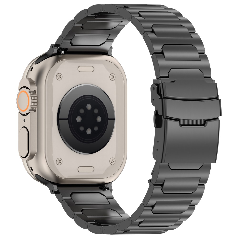  Apple Watch 42/44/45/46/49 mm Armband Metall Svart