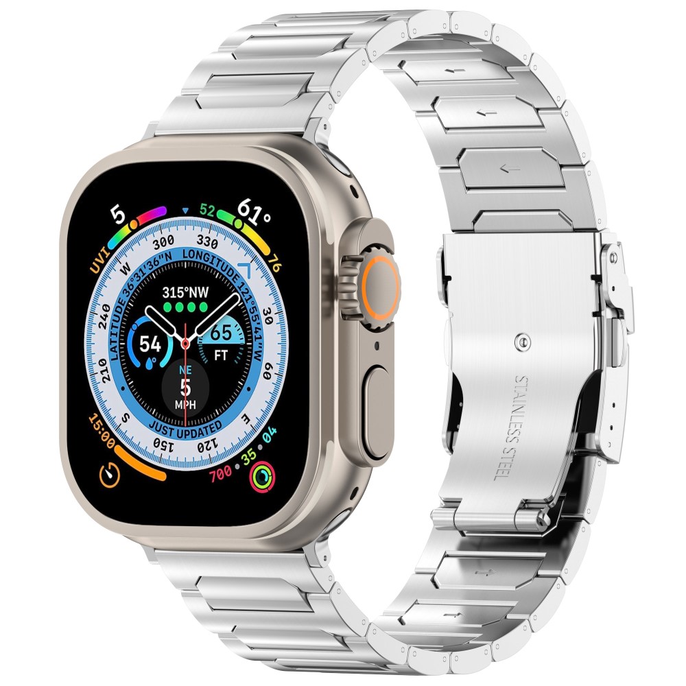  Apple Watch 42/44/45/46/49 mm Armband Metall Silver