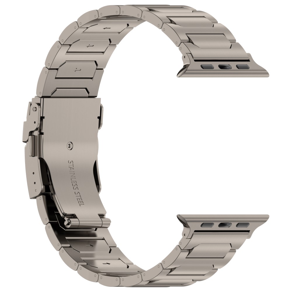  Apple Watch 42/44/45/46/49 mm Armband Metall Titanium