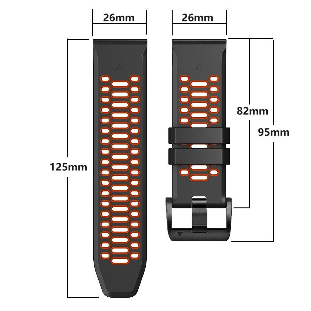  Klockarmband 26 mm Dual-Color Robust Blå/Orange