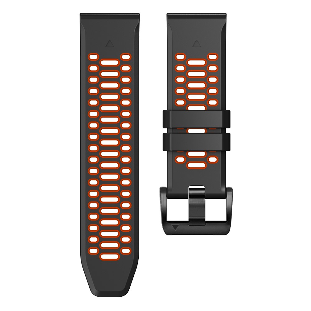  Klockarmband 26 mm Dual-Color Robust Svart/Röd