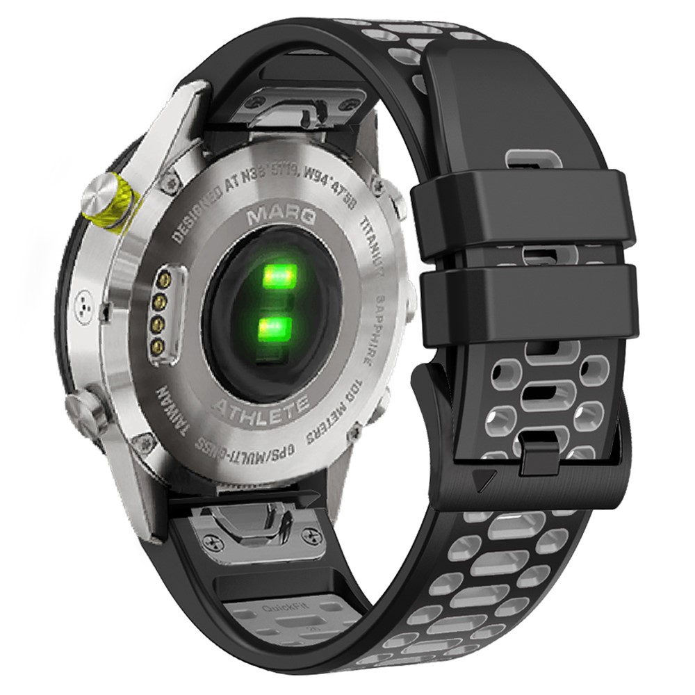  Klockarmband 26 mm Dual-Color Robust Svart/Grå