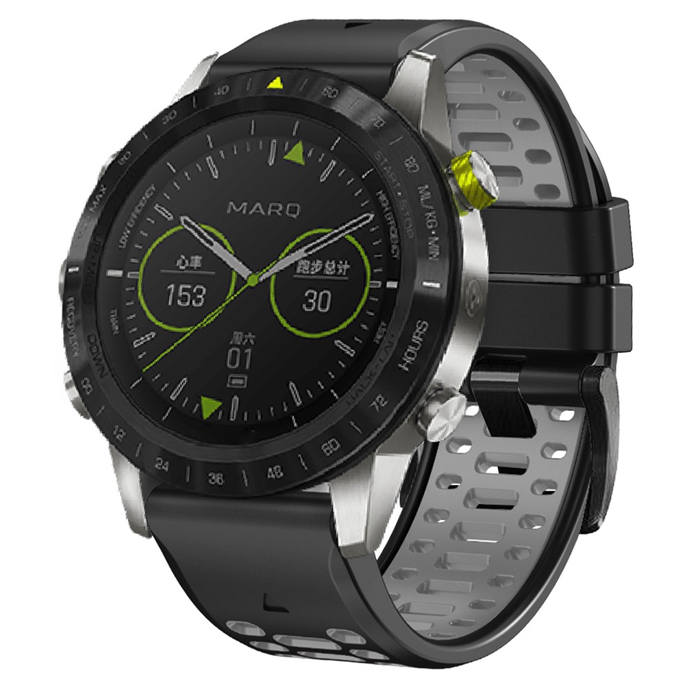  Klockarmband 26 mm Dual-Color Robust Svart/Grå